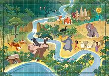 Пазл Clementoni 1000 деталей: Карты сказок. Книга джунглей