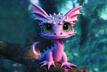 Пазл 3D Jazzle Puzzle 48 деталей: Розовый дракон