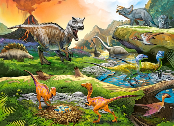 Пазл Castorland 100 деталей: Мир динозавров - В-111084 - 1001puzzle.ru