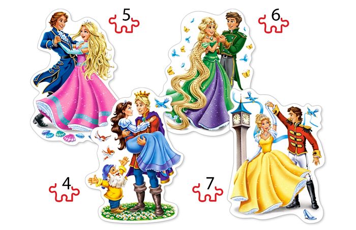 Пазл Castorland 4#5#6#7 деталей: Бал принцесс
