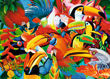 Пазл Trefl 500 деталей: Цветные птицы