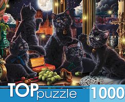 Пазл TOP Puzzle 1000 деталей: Черные котята и светлячки