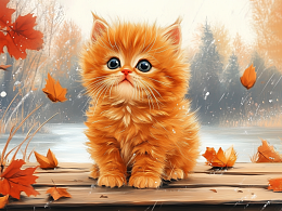 Пазл Алма деревянный 500 деталей. Пушистые создания. Осенний кот