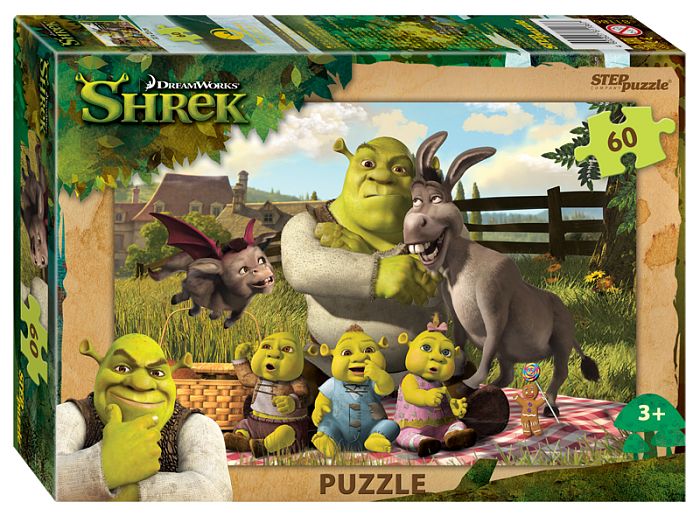 Пазл Степ  60 деталей: Shrek