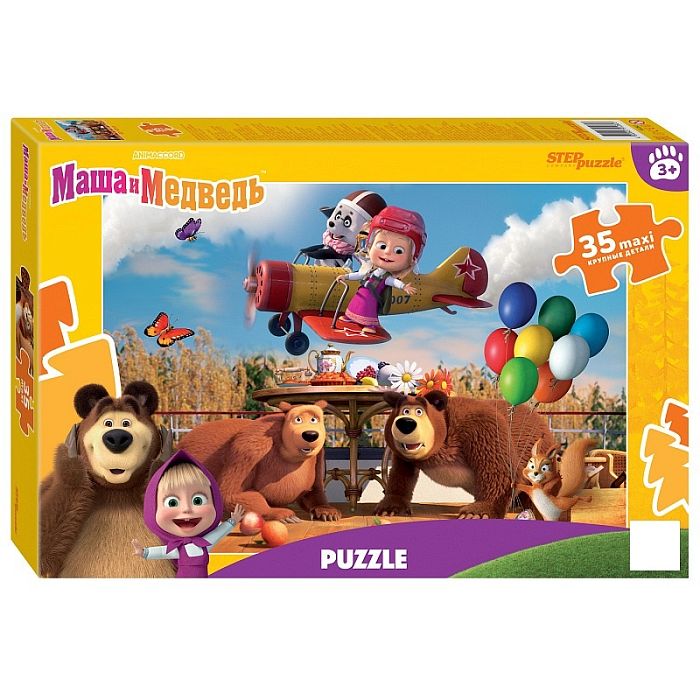 Пазл Step puzzle 35 Maxi деталей: Маша и Медведь