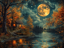 Пазл Алма деревянный 1000 деталей. Волшебство природы. Золотая ночь