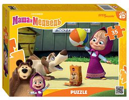 Пазл Step puzzle 35 деталей: Маша и Медведь. Лесные истории