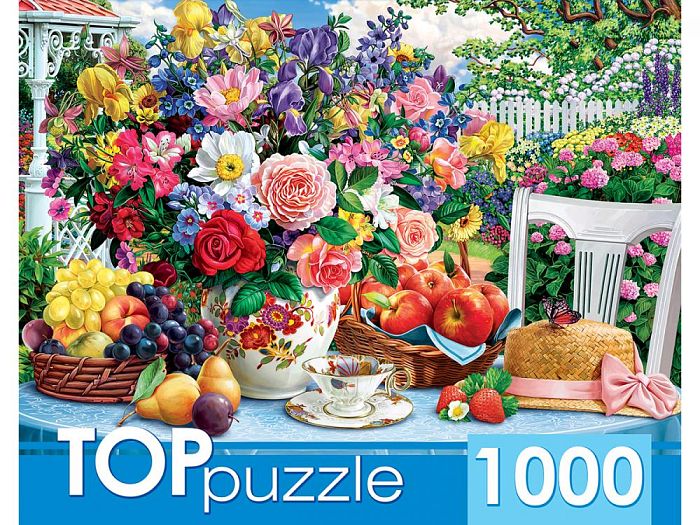 Пазл TOP Puzzle 1000 деталей: Летний натюрморт и шляпа