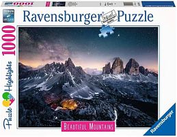 Пазл Ravensburger 1000 деталей: Три вершины. Доломитовые Альпы