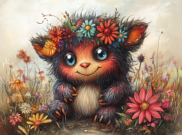 Пазл Алма мини 150 деталей. Разноцветный монстр