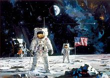 Пазл Educa 1000 деталей: Первые люди на Луне, Роберт Макколл