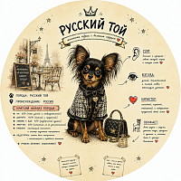 Пазл Алма деревянный круглый 142 детали. Собаки. Той-терьер