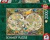 Пазл Schmidt 2000 деталей: Карта Земли с её обитателями