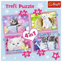 Пазл Trefl 35#48#54#70 деталей: Смешные котята (УЦЕНКА)
