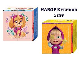 Набор кубиков Step Puzzle: Маша и Щенячий Патруль, 2 шт