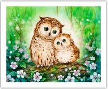 Пазл Pintoo 500 деталей Кайоми. Лесные совы -- Kayomi - Owls In Green Forest
