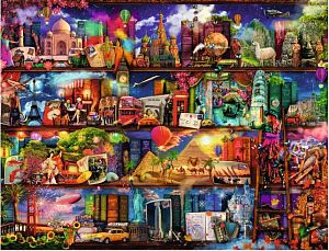 Пазл Ravensburger 2000 деталей: Книжный мир