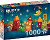 Пазл Enjoy 1000 деталей: Цветные домики. Фэнтези
