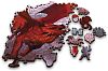Пазл деревянный Trefl 500 +1 деталей: Древний красный дракон