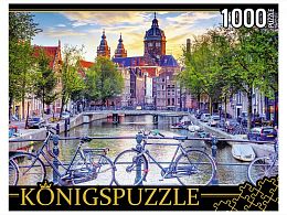 Пазл Konigspuzzle 1000 деталей: Улицы Амстердама