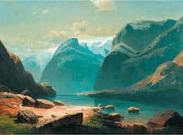 Пазл Стелла 3000 деталей: Озеро в горах Швейцарии