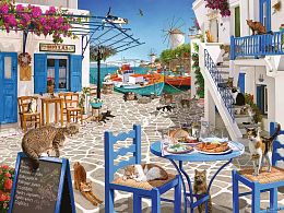 Пазл Ravensburger 1500 деталей: Кошки Миконоса