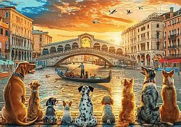 Пазл Trefl 1000 деталей: Щенки в Венеции