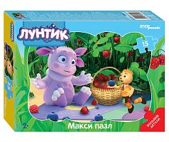 Пазл макси Step puzzle 15 деталей: Лунтик (контурный)