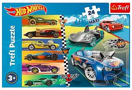 Пазл Maxi Trefl 24 деталей: Быстрые машинки Hot Wheels