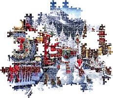 Пазл Clementoni 500 деталей: Рождественская ж/д станция