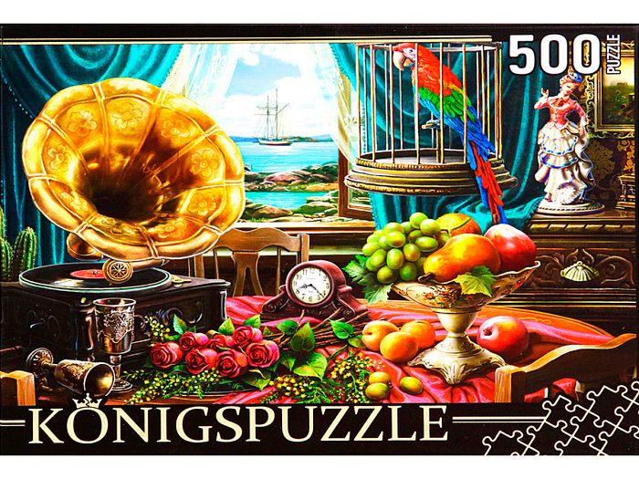 Пазл Konigspuzzle 500 деталей: Натюрморт С Граммофоном