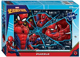 Пазл Step puzzle 104 деталей: Человек-паук (Marvel)