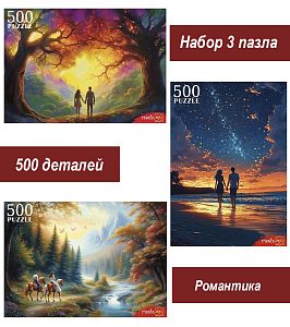 Набор Рыжий Кот 500 деталей: Романтика, 3 шт