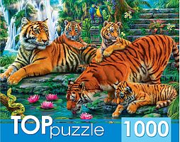 Пазл TOP Puzzle 1000 деталей: Семейство тигров