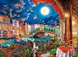 Пазл Castorland 2000 деталей: Романтическая ночь в Венеции