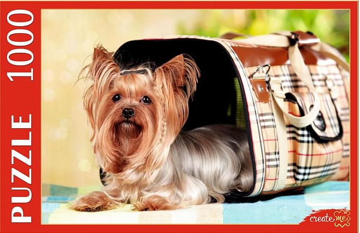 Пазл Рыжий Кот 1000 деталей: Собака в сумочке