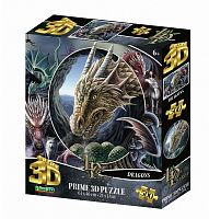 Пазл Prime 3D 500 деталей: Коллаж. Драконы