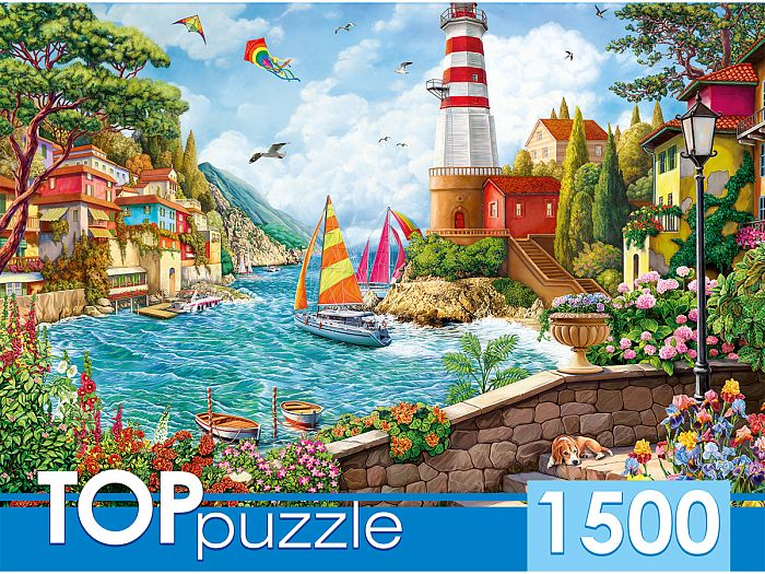 Пазл TOP Puzzle 1500 деталей: Маяк в приморском городе