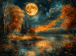 Пазл Алма мини 150 деталей. Осеннее озеро