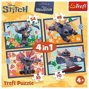 Пазл Trefl 35#48#54#70 деталей: Лило и Стич. Отпуск на Гавайях