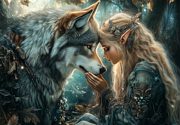 Пазл Алма деревянный 1000 деталей Сказочный мир. Танец двух душ