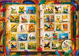 Пазл Trefl 1000 деталей: Коллекция марок-Атлас птиц