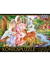 Пазл Konigspuzzle 1000 деталей: Ангелы с оленятами
