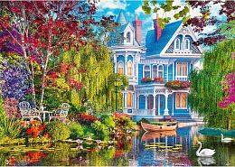 Пазл Trefl 2000 деталей: Дом на берегу озера