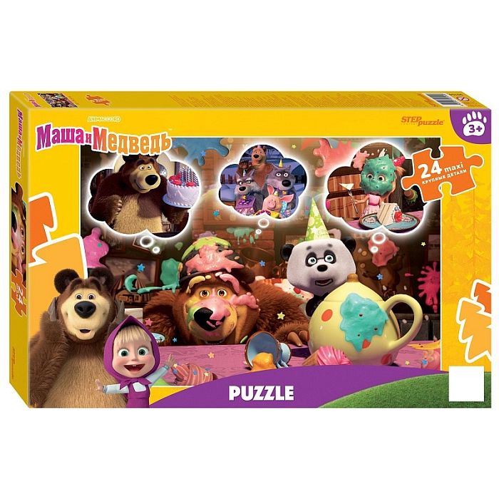Пазл Step puzzle 24 Maxi деталей: Маша и Медведь