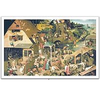 Пазл Pintoo 1000 деталей: Брейгель Фламандские пословицы