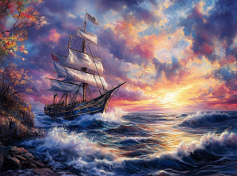 Пазл Алма мини 150 деталей. Морской рассвет