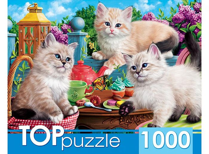 Пазл TOP Puzzle 1000 деталей: Котята и чаепитие
