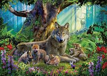 Пазл Ravensburger 1000 деталей: Волки в лесу