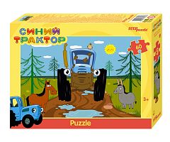 Пазл Step puzzle 60 деталей: Синий трактор